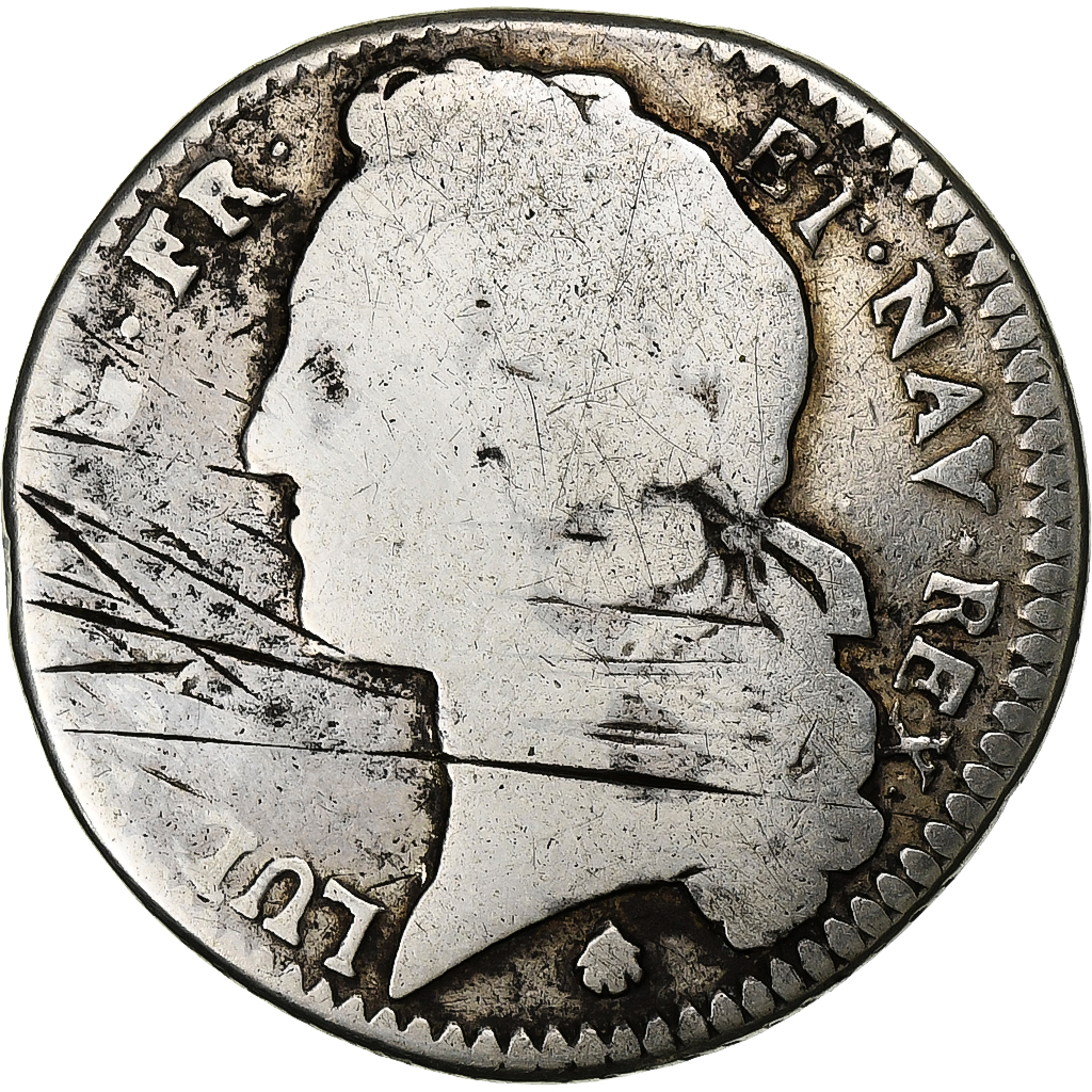 France, Louis XV, 1/5 Écu au bandeau, 1756, Perpignan, Silver, 