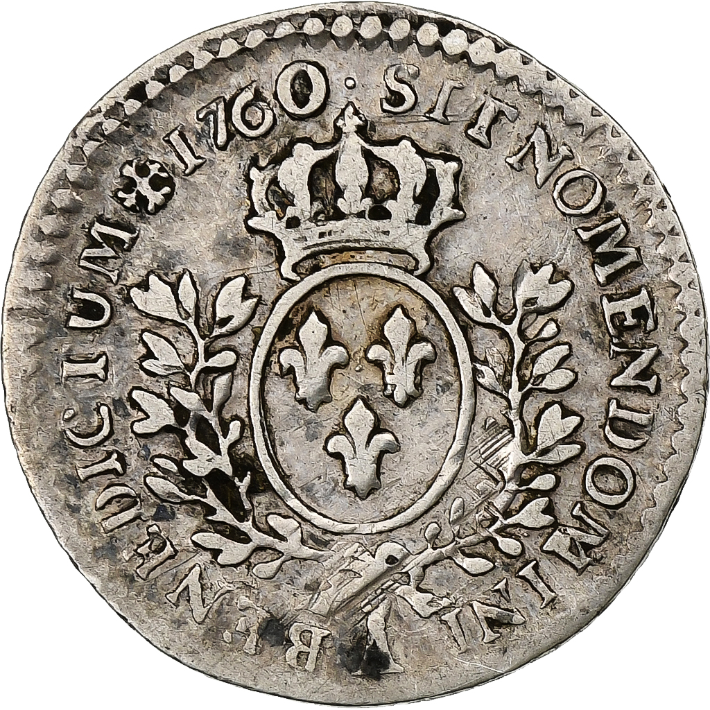 France, Louis XV, 1/20 Écu au bandeau, 1760, Paris, Silver, 