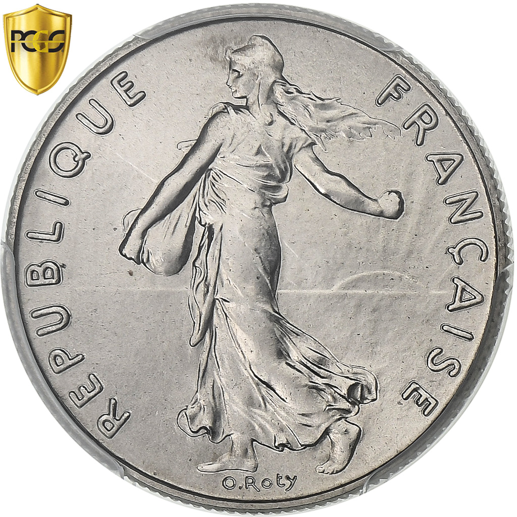 France, 1/2 Franc, Semeuse, 1985, Paris, Nickel, PCGS, , Gadoury:429