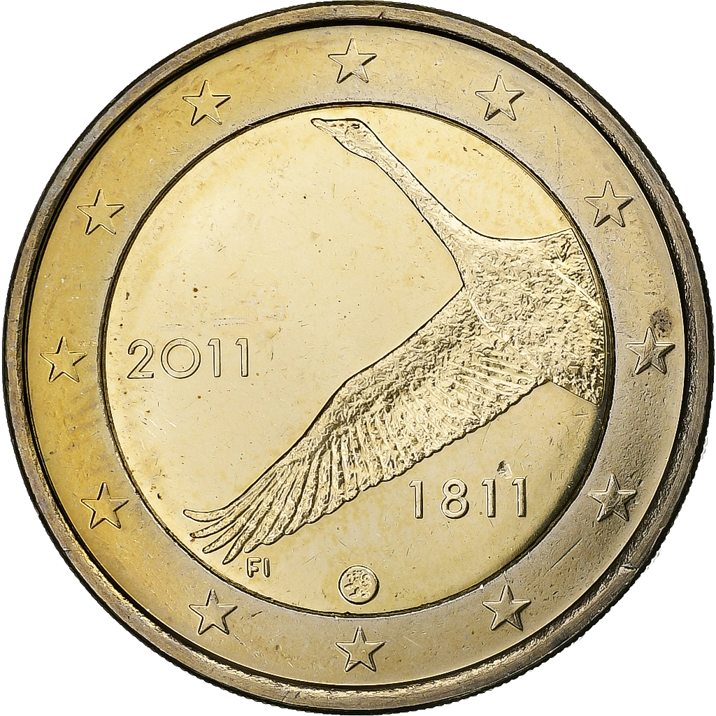 Finland, 2 Euro, Finland National Bank, 2011, Vantaa, Bi-Metallic, 