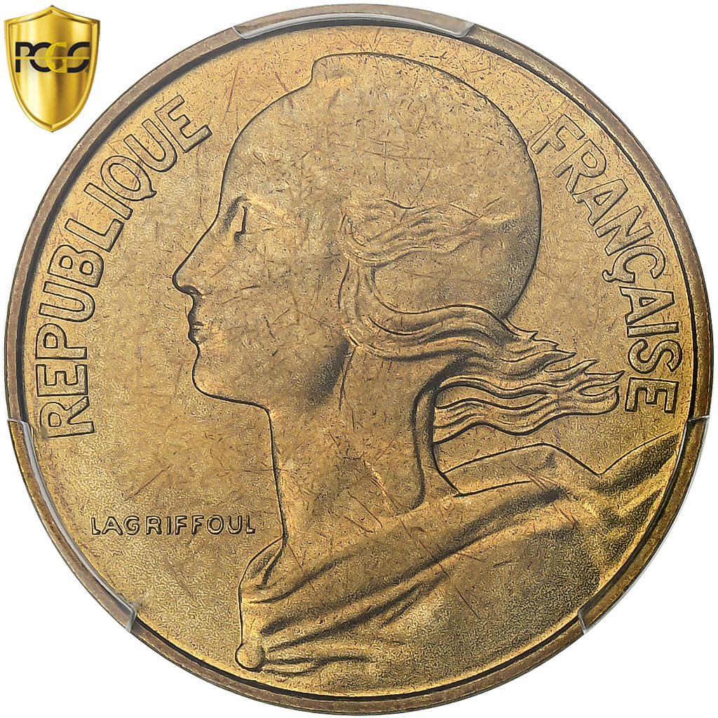 France, 10 Centimes, Marianne, 1980, Paris, Aluminum-Bronze, PCGS, 