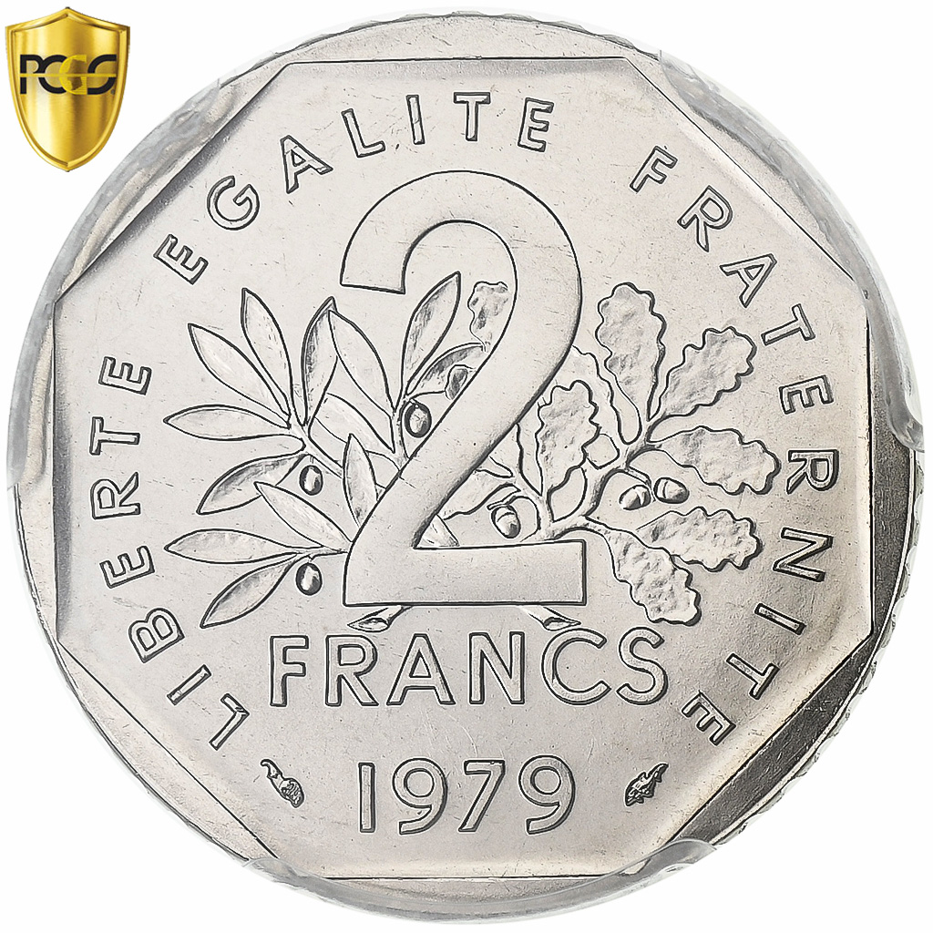France, 2 Francs, Semeuse, 1979, Paris, Nickel, PCGS, , Gadoury:547