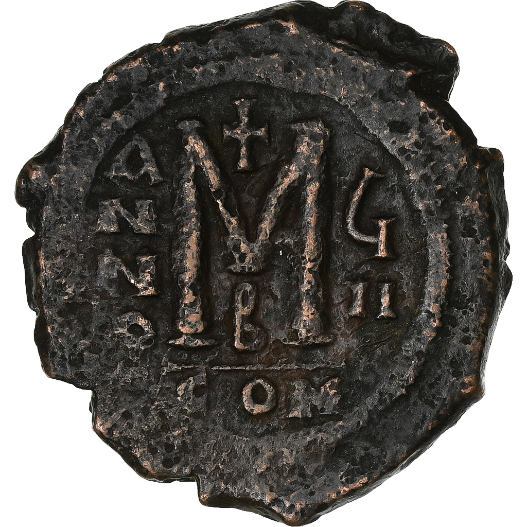 Maurice Tiberius, Follis, 588-589, Constantinople, Bronze, , Sear:494