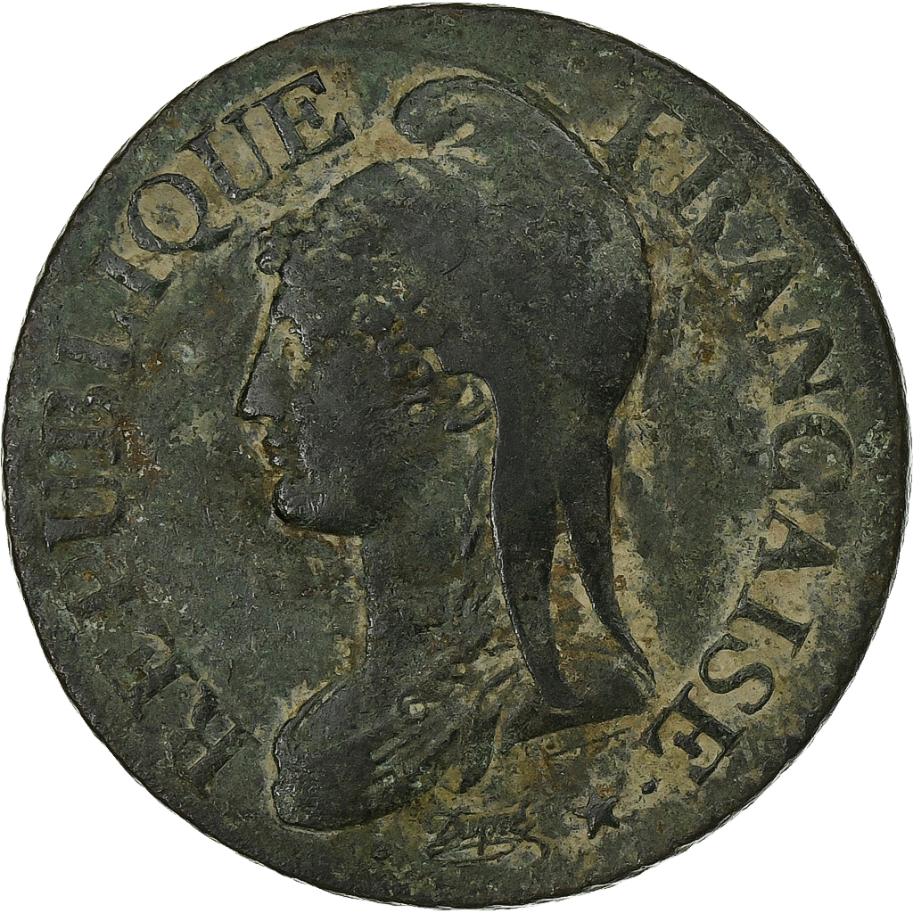 France, 5 Centimes, Dupré, AN 5, Orléans, Bronze, , Gadoury:126