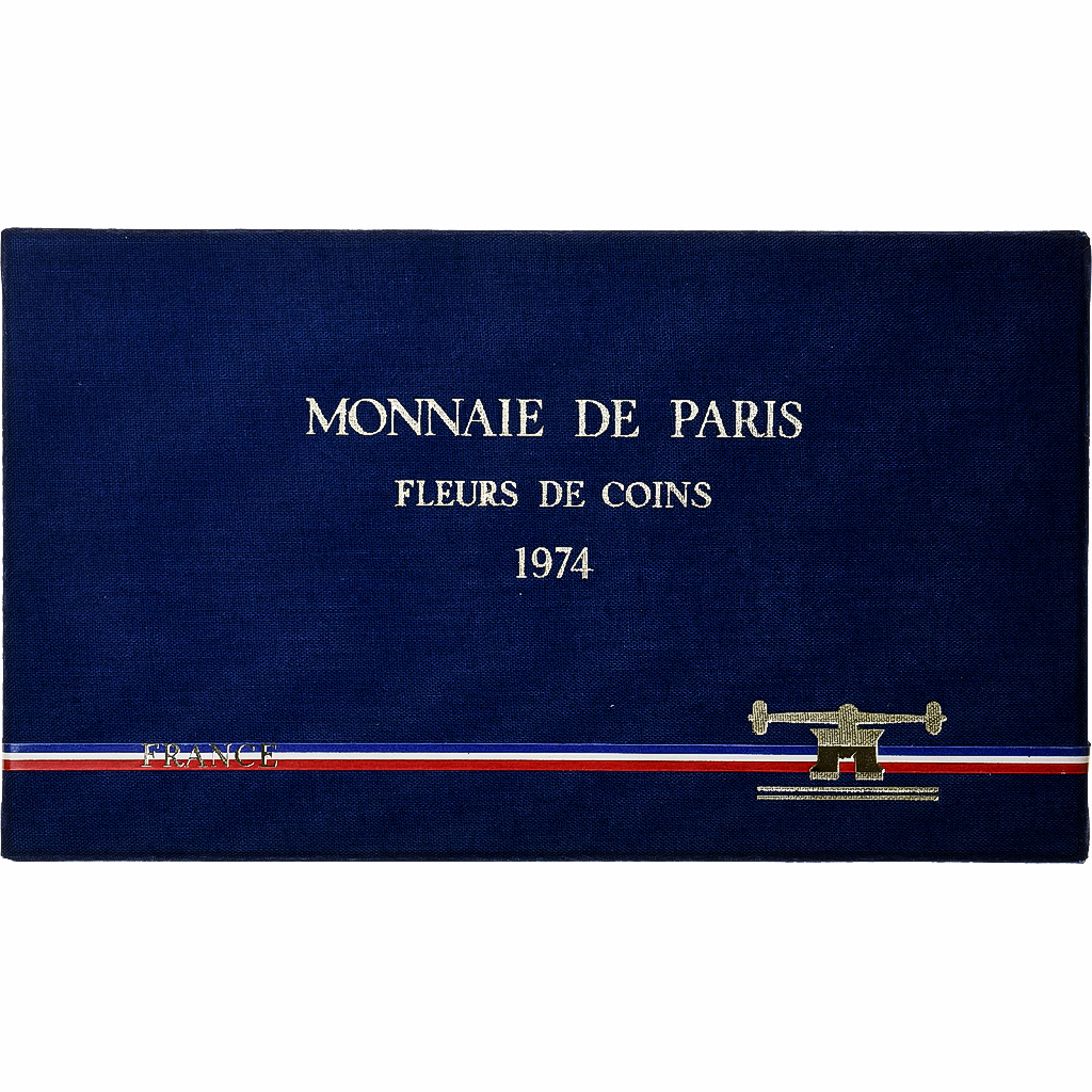 France, Coffret 1 c. à 50 frs., 1974, MDP, série FDC, 