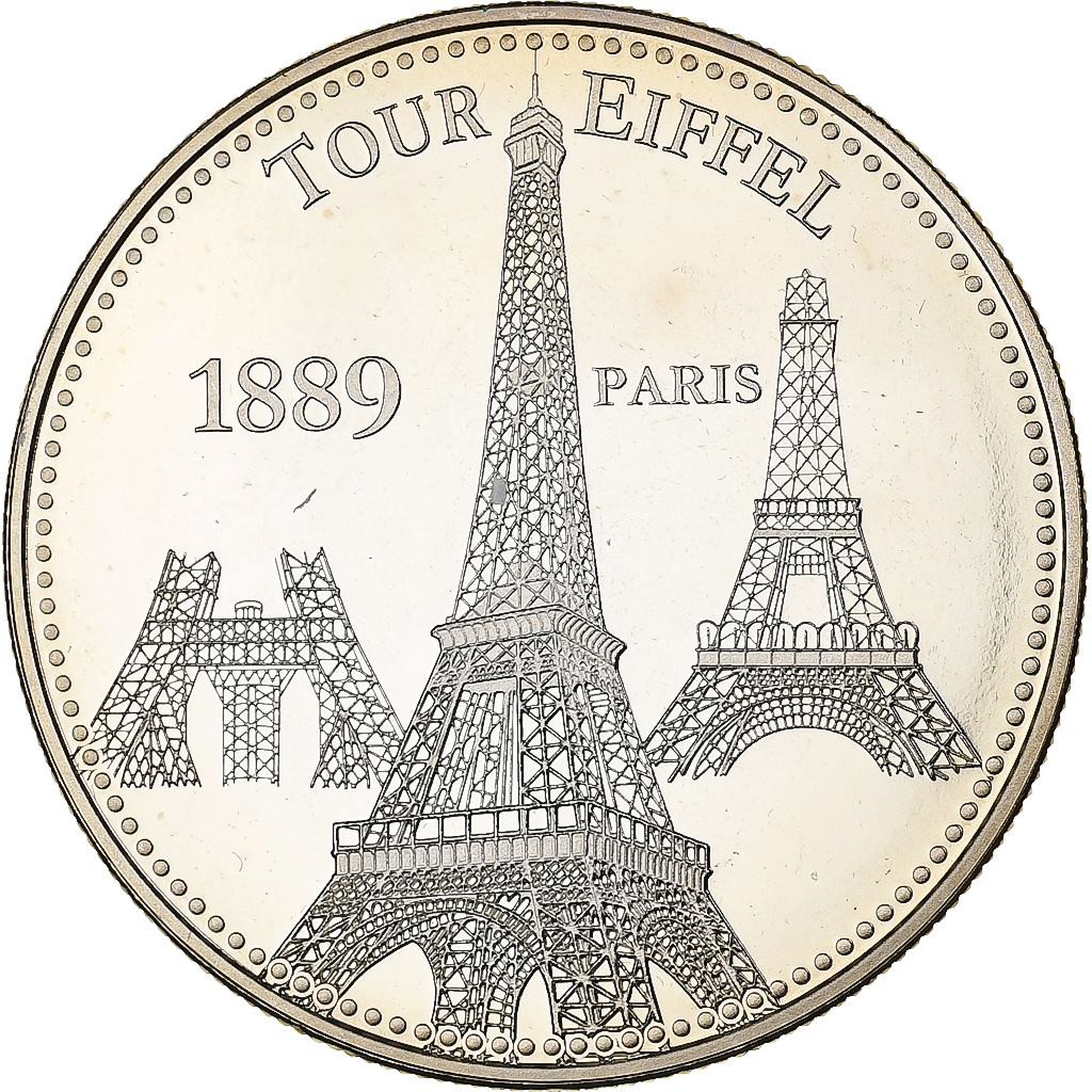 France, Medal, Trésors du Patrimoine, Tour Eiffel, n.d., Copper-nickel