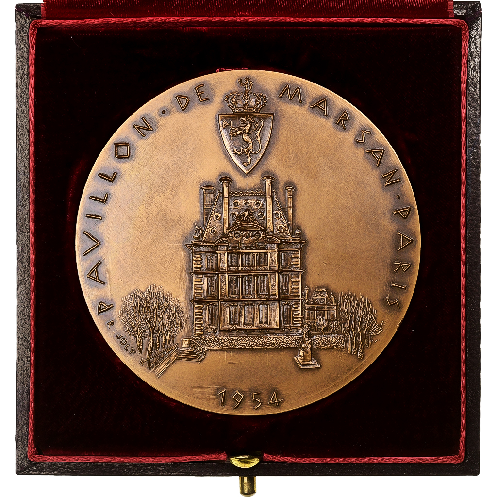 France, Medal, Pavillon de Marsan, 1000 ans de tradition viking, 1954, Bronze