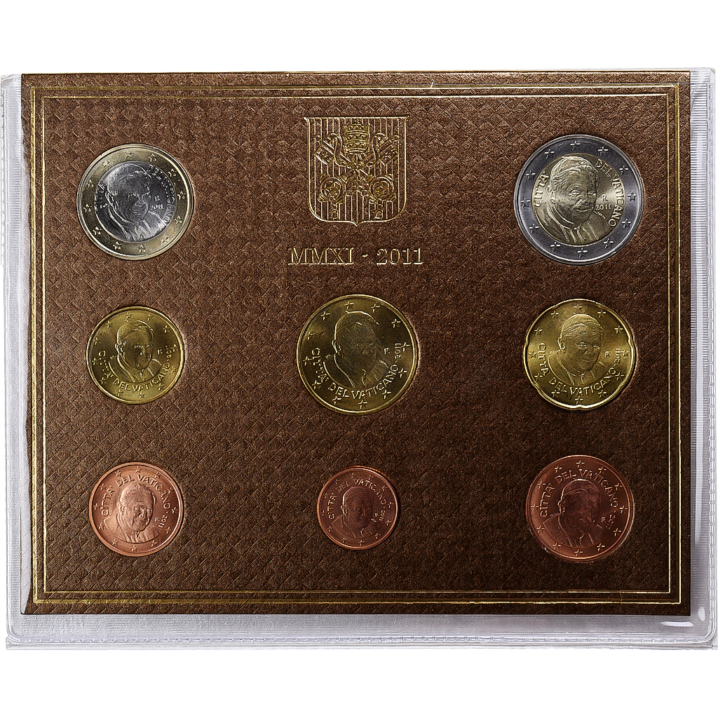 Vatikan, Benedict XVI, Set 1 ct. - 2 Euro, 2011, Rome, STGL