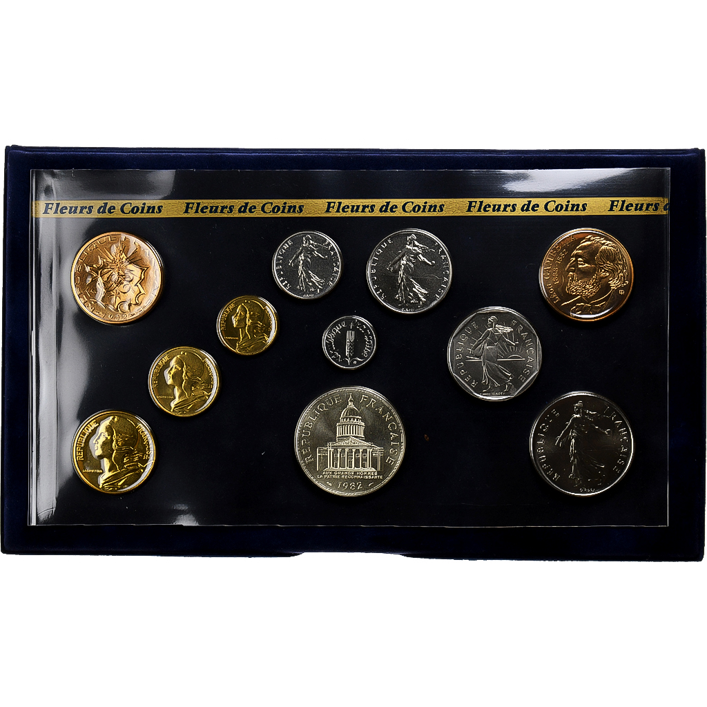 France, Coffret 1 c. à 100 frs., 1982, MDP, série FDC, MS