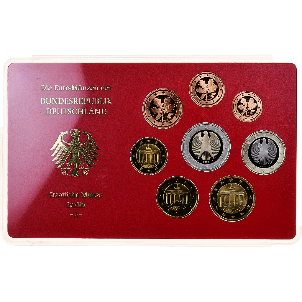 Deutschland, Set 1 ct. - 2 Euro, PP, 2003, Berlin, STGL