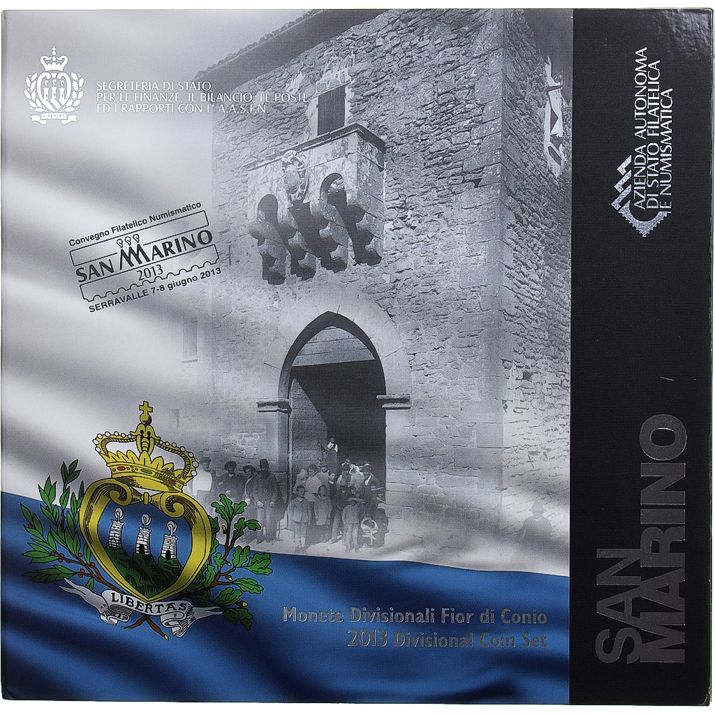 San Marino, Set 1 ct. - 2 Euro, FDC, 2013, Rome, STGL