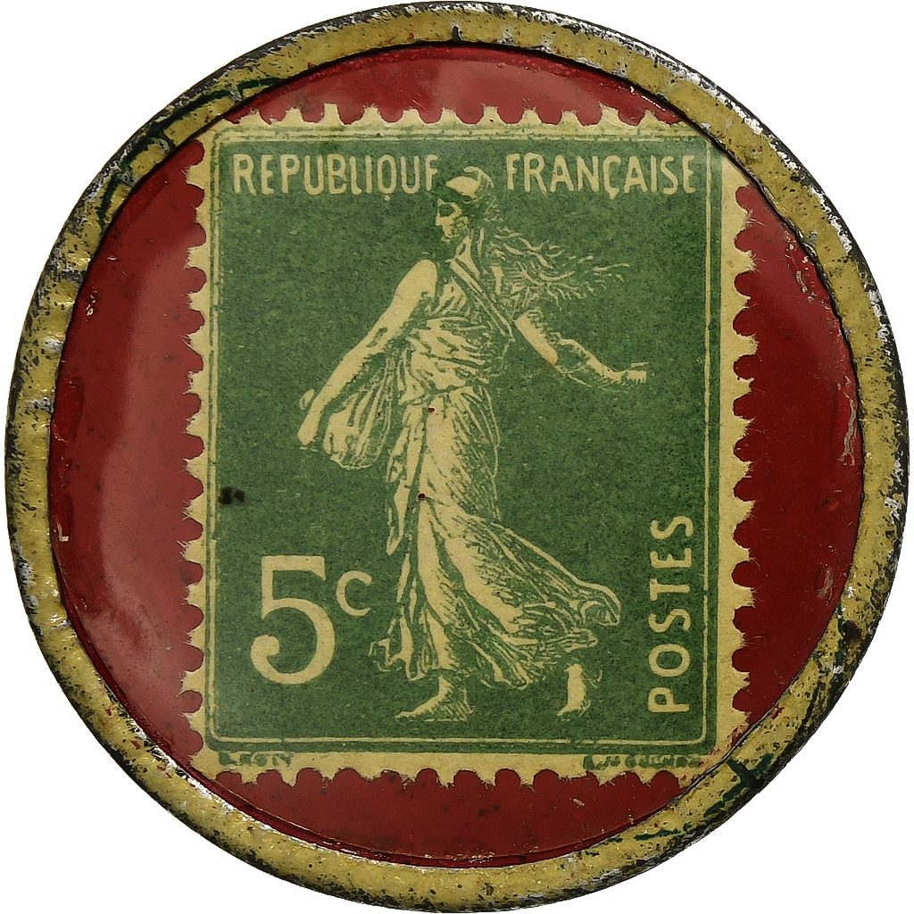 France, Anisette Marie Brizard, 5 Centimes, n.d., Stamp-Coin, AU