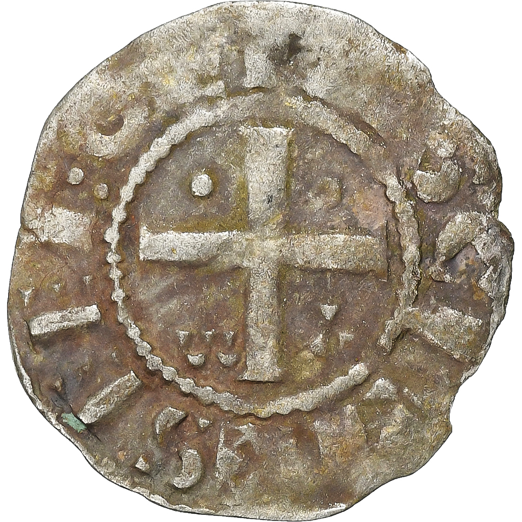 County of Champagne, Denier, ca. 1050-1100, Provins & Sens, Billon, 