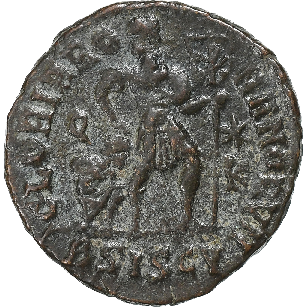 Valentinian I, Follis, 367-375, Siscia, Bronze, , RIC:14a