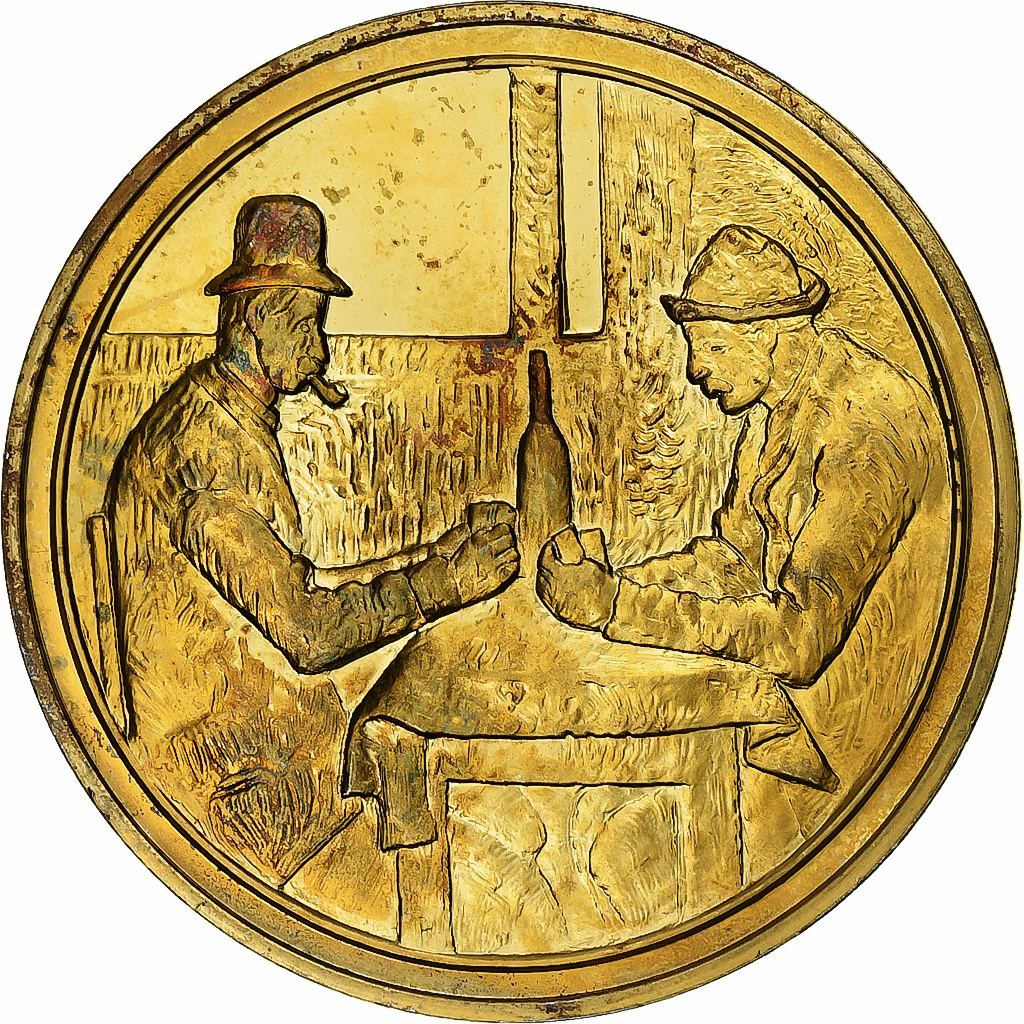 France, Medal, Les Joueurs de cartes, Paul Cézanne, Vermeil, 