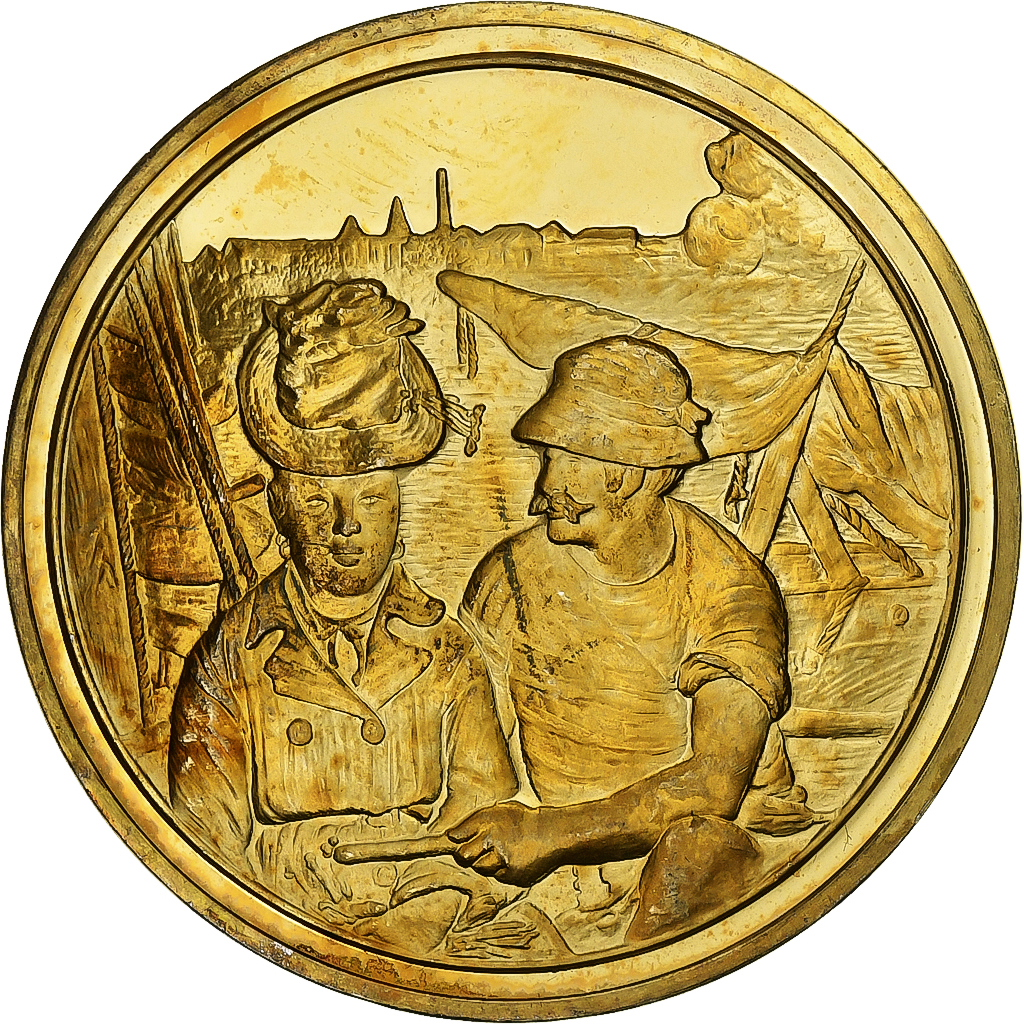France, Medal, Argenteuil, Edouard Manet, Vermeil, 