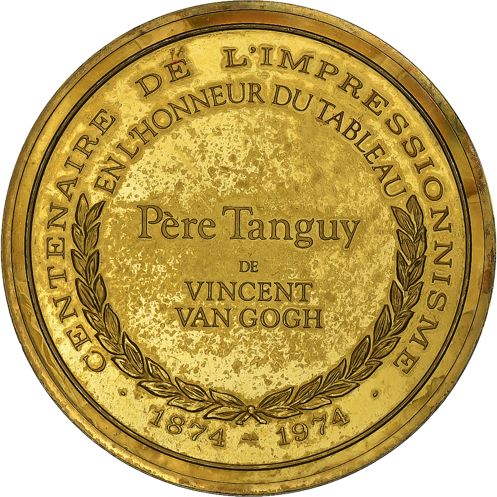 France, Medal, Le Père Tanguy, Vincent Van Gogh, Vermeil, 