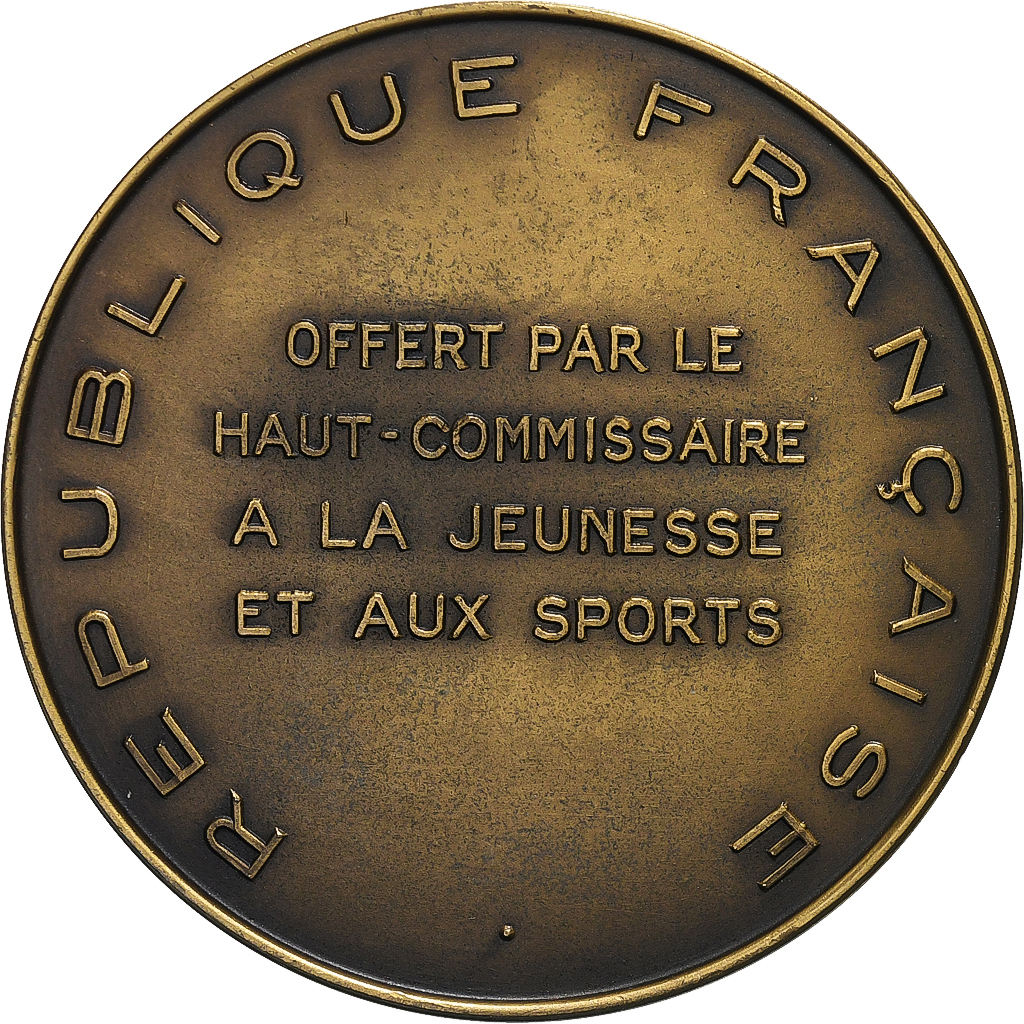 France, Medal, Jeunesse et sports, n.d., Bronze, Maloubier, 