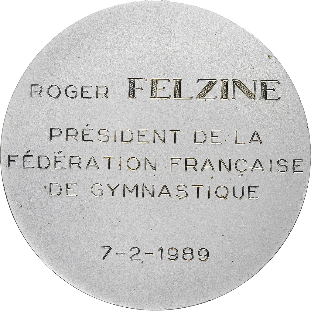 France, Medal, Ville du Puy-en-Velay, 1989, Silver, J. Balme, Gymnastique