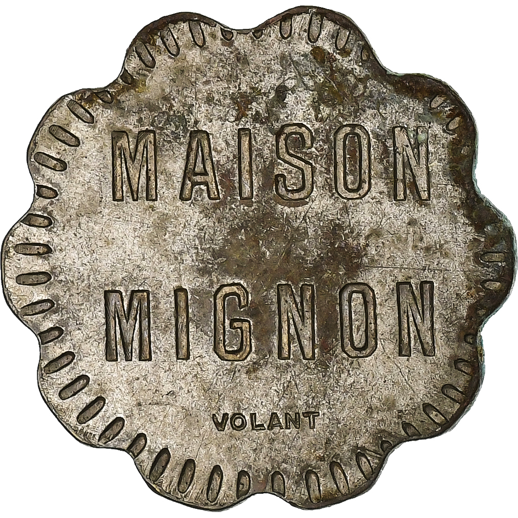 Frankrijk, Token, Maison Mignon, n.d., Maillechort, 2, ZF+