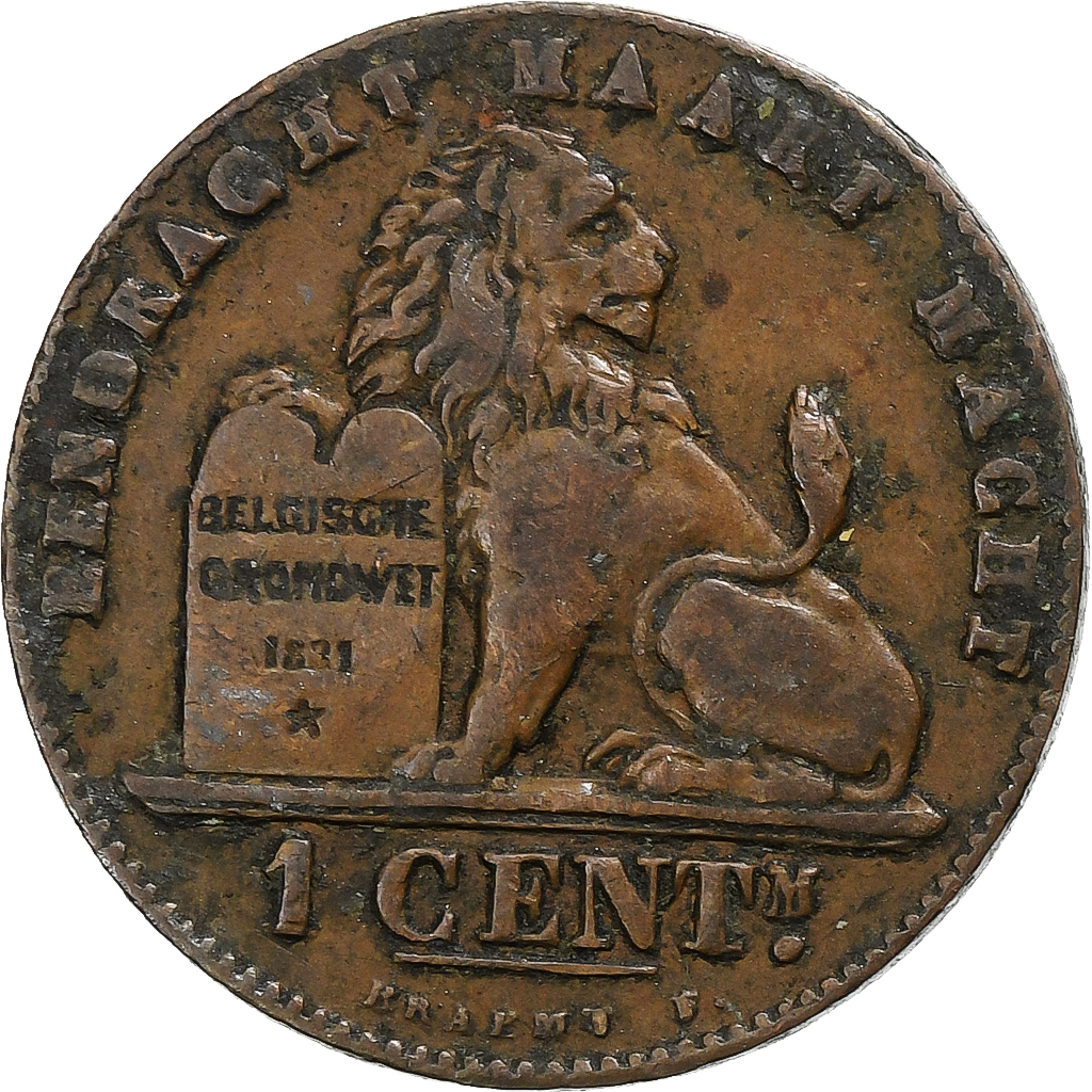 Belgium, Albert I, 1 Centime, 1912, Brussels, Copper, 