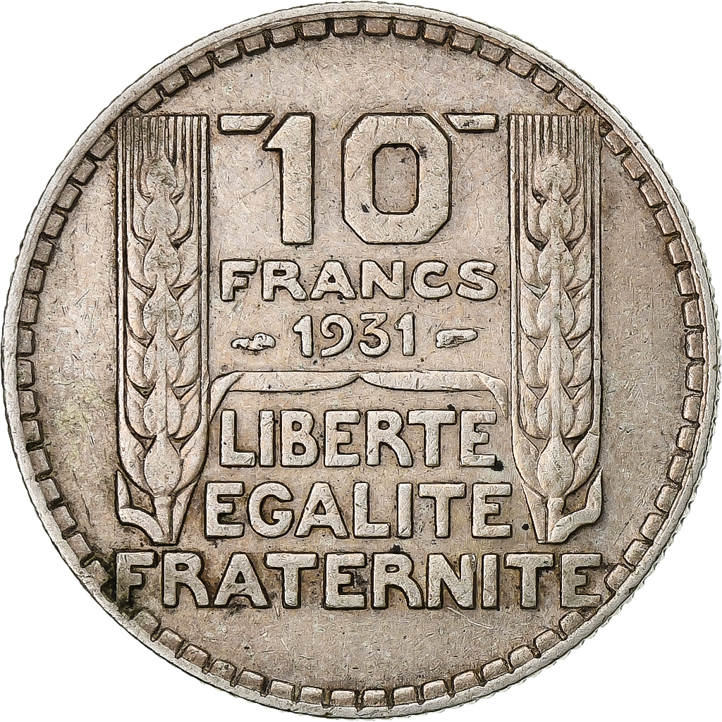 France, 10 Francs, Turin, 1931, Paris, Silver, 