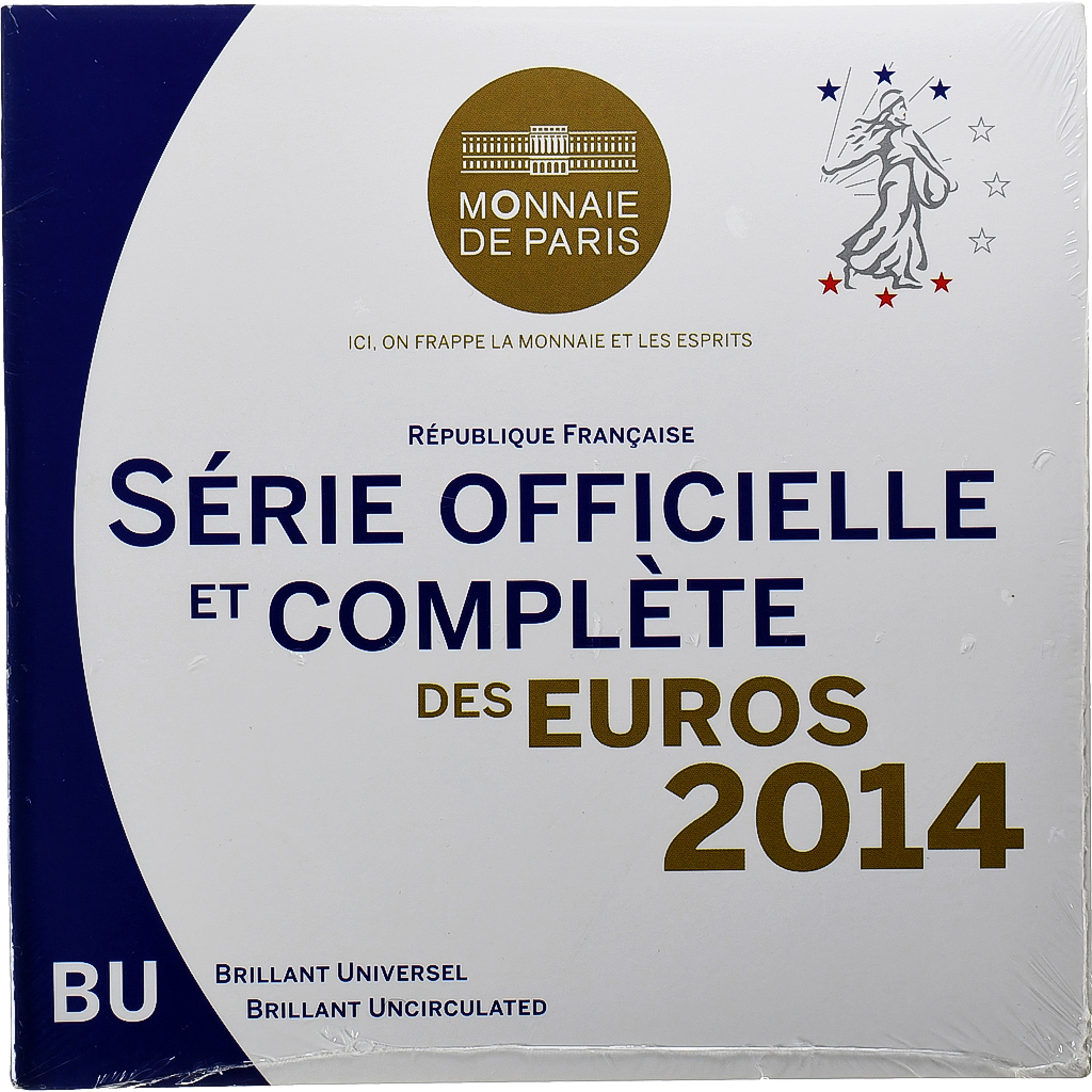 France, Coffret 1c. à 2€, 2014, Monnaie de Paris, BU, 