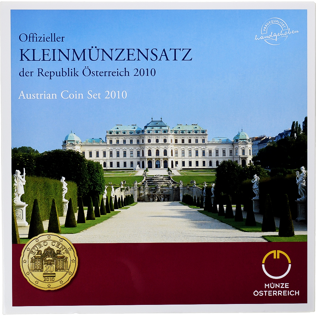 Austria, Coffret 1c. à 2€, 2010, Vienna, BU, 