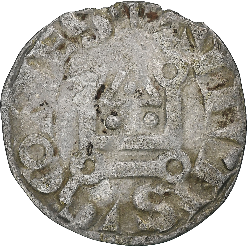 County of Auvergne, Alphonse of Poitiers, Denier, 1241-1271, Riom