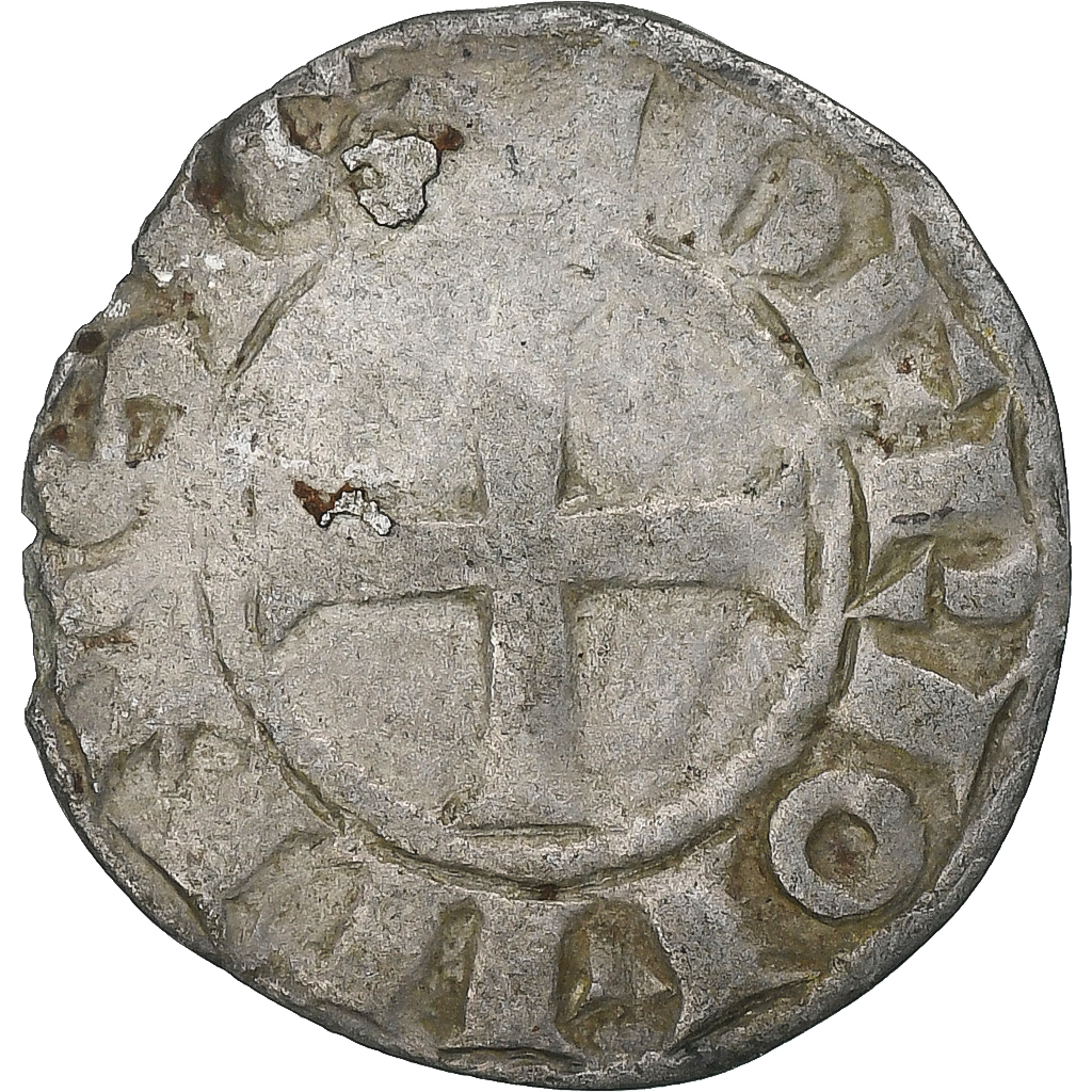 County of Auvergne, Alphonse of Poitiers, Denier, 1241-1271, Riom
