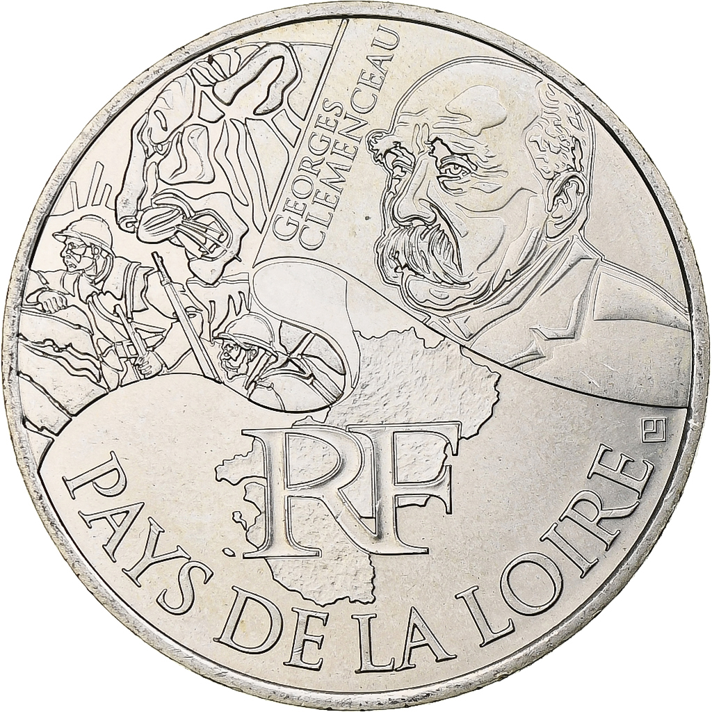 France, 10 Euro, Pays de la Loire, 2012, Monnaie de Paris, Silver, 