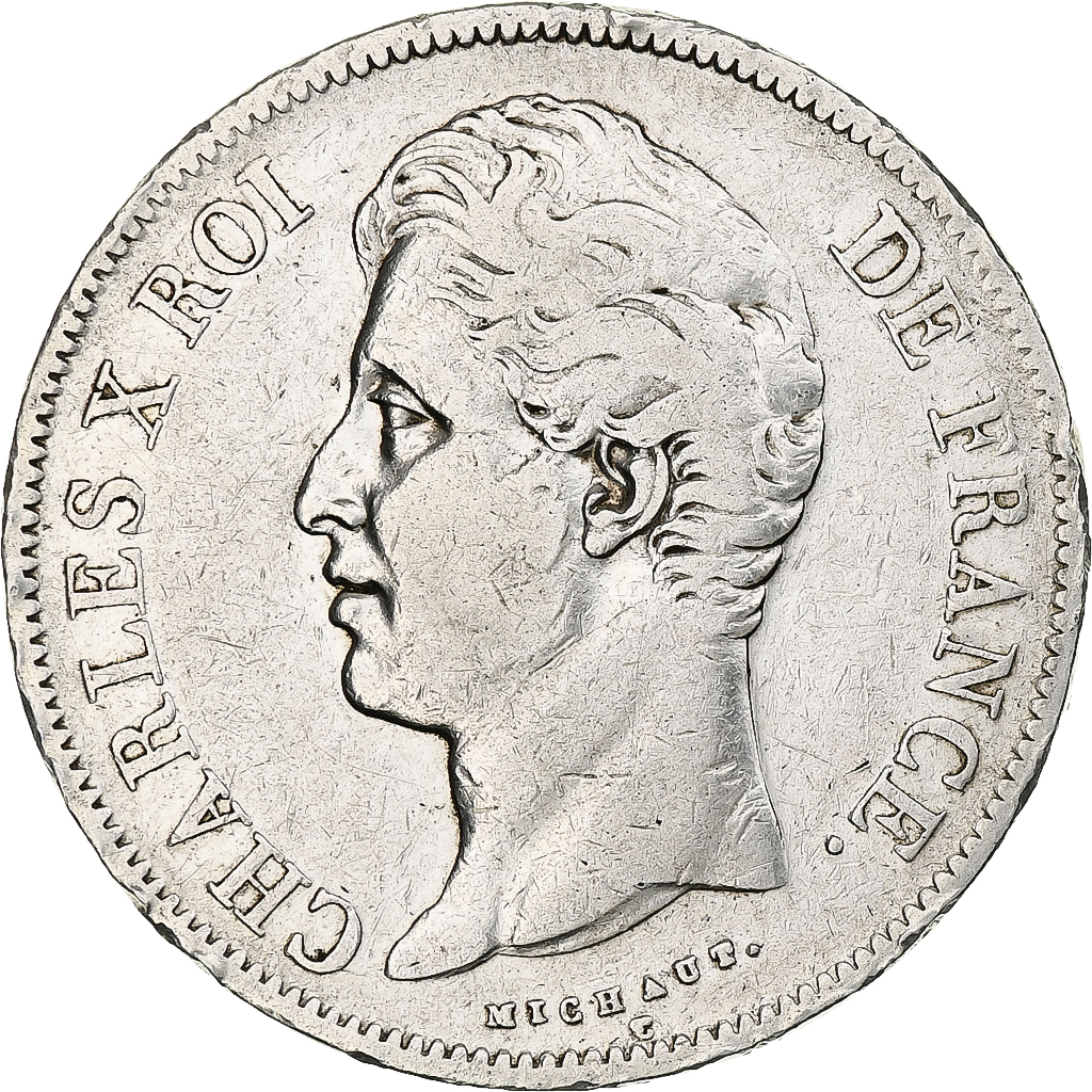 France, Louis-Philippe, 5 Francs, 1827, Rouen, Silver, , Gadoury:644