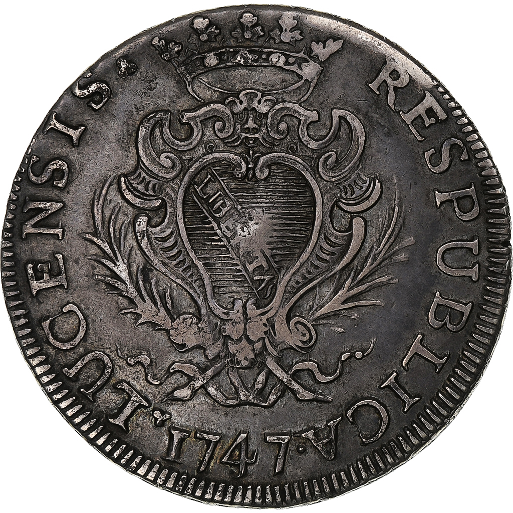 Republic of Lucca, Scudo, 1747, Lucca, Silver, 