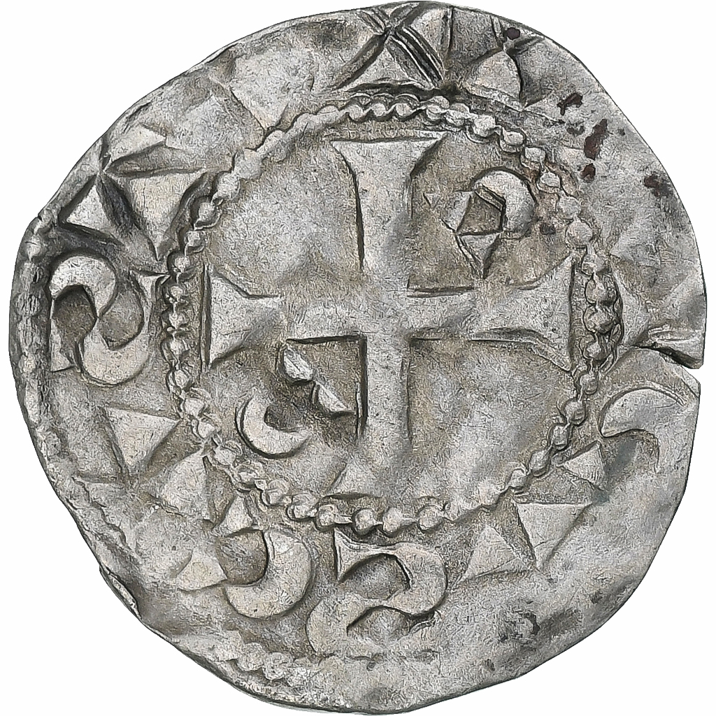 France, Louis VI le gros, Denier, 1108-1137, Dreux, 1st Type, Silver, 