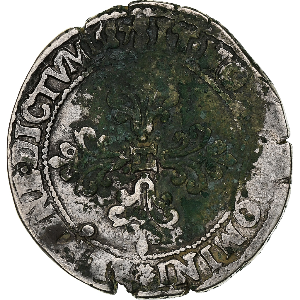 France, Henri III, 1/2 Franc, 1587, Nantes, Silver, , Gadoury:487