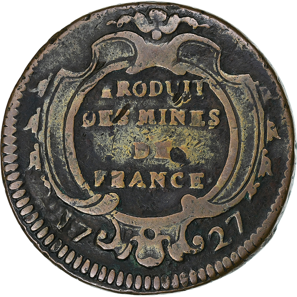France, Louis XV, 16 Deniers, 1727, Pau, Copper, , Gadoury:277