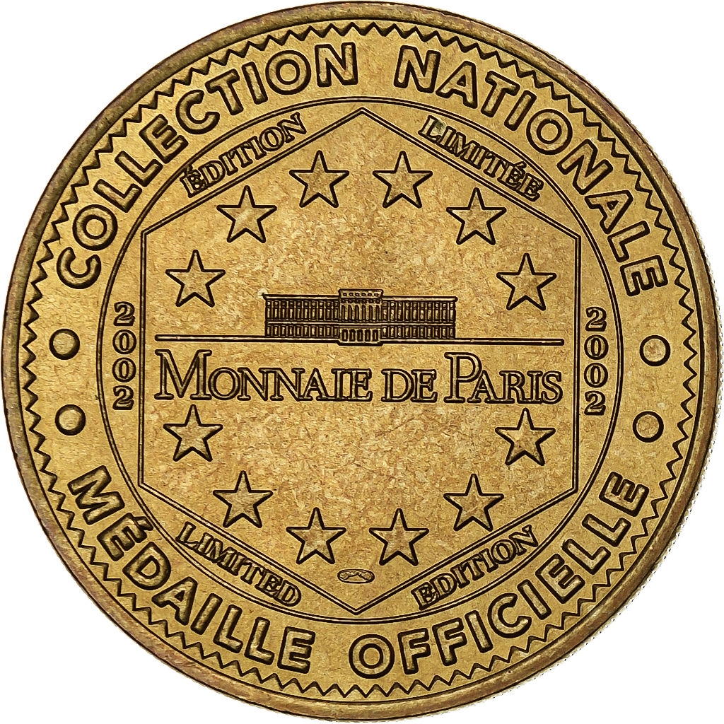 France, Tourist token, La roche de Solutré, 2002, MDP, Nordic gold, 