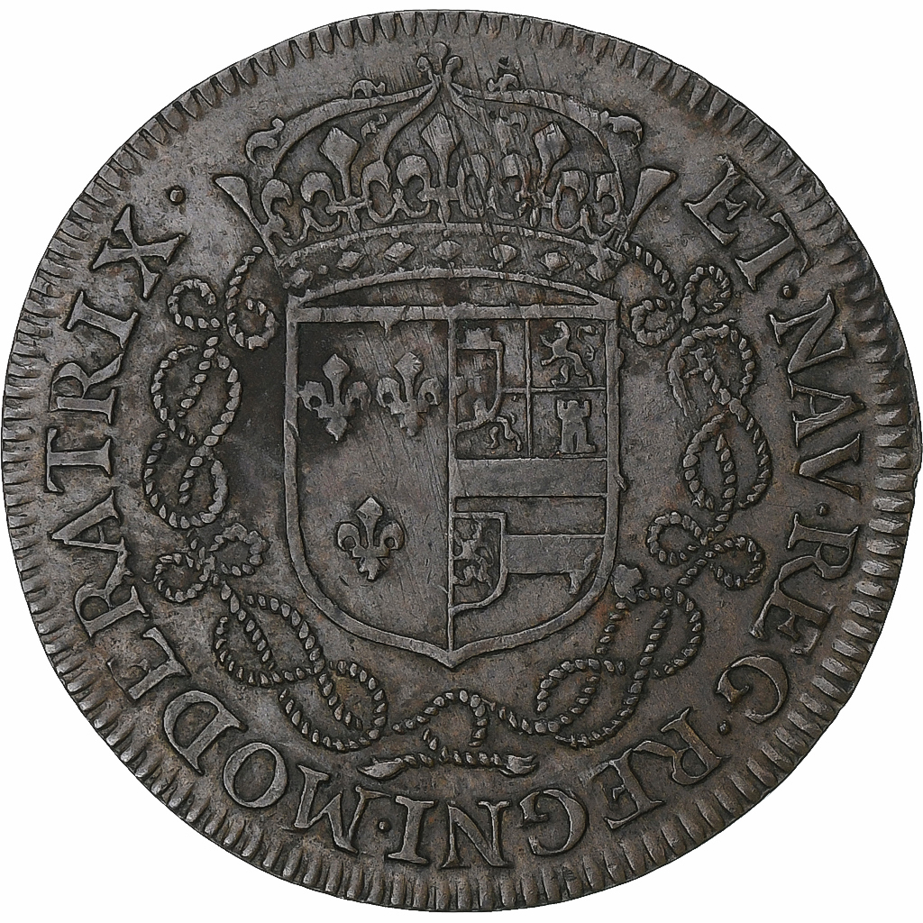 France, Token, Anne d'Autriche, Le veuvage, Copper, , Feuardent:12430