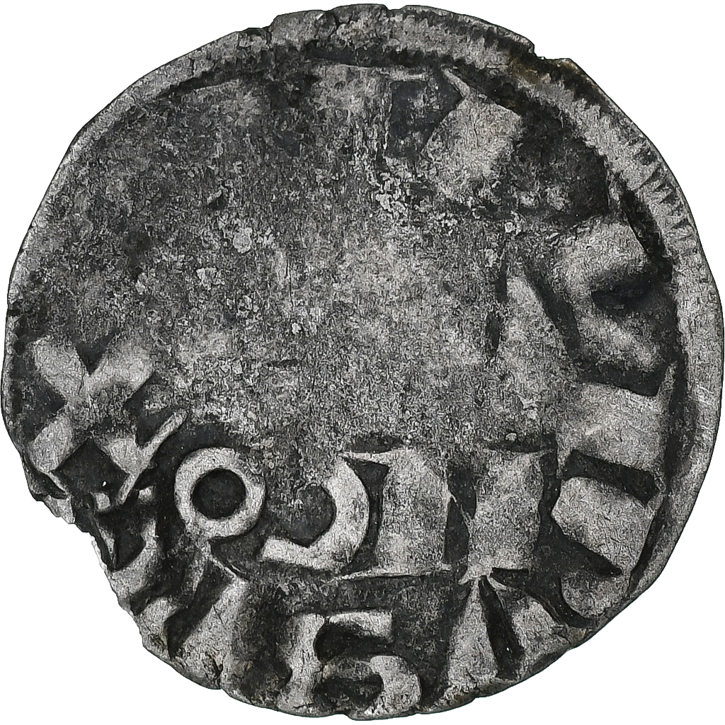 France, Philippe II Auguste, Denier Parisis, 1180-1223, Arras, Billon