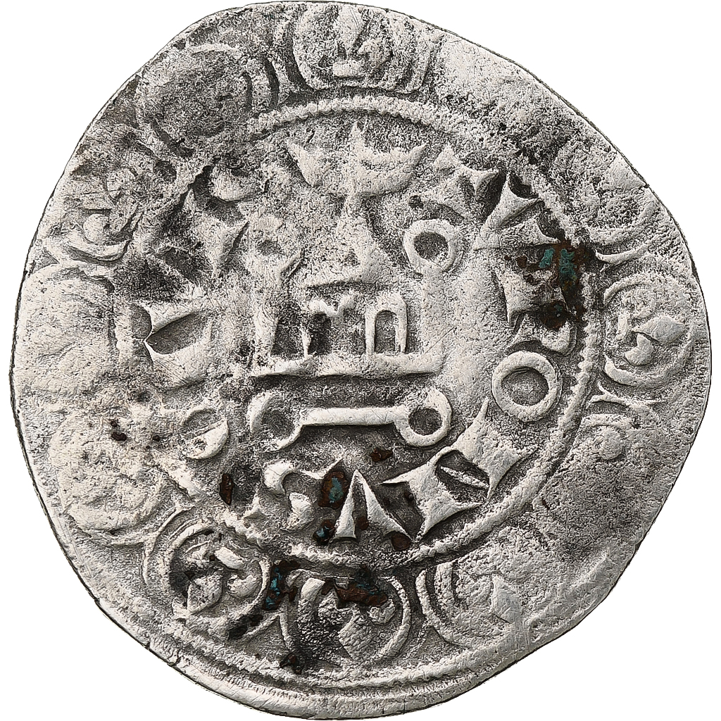 France, Philippe VI, Gros à la queue, 1348-1350, Billon, VF