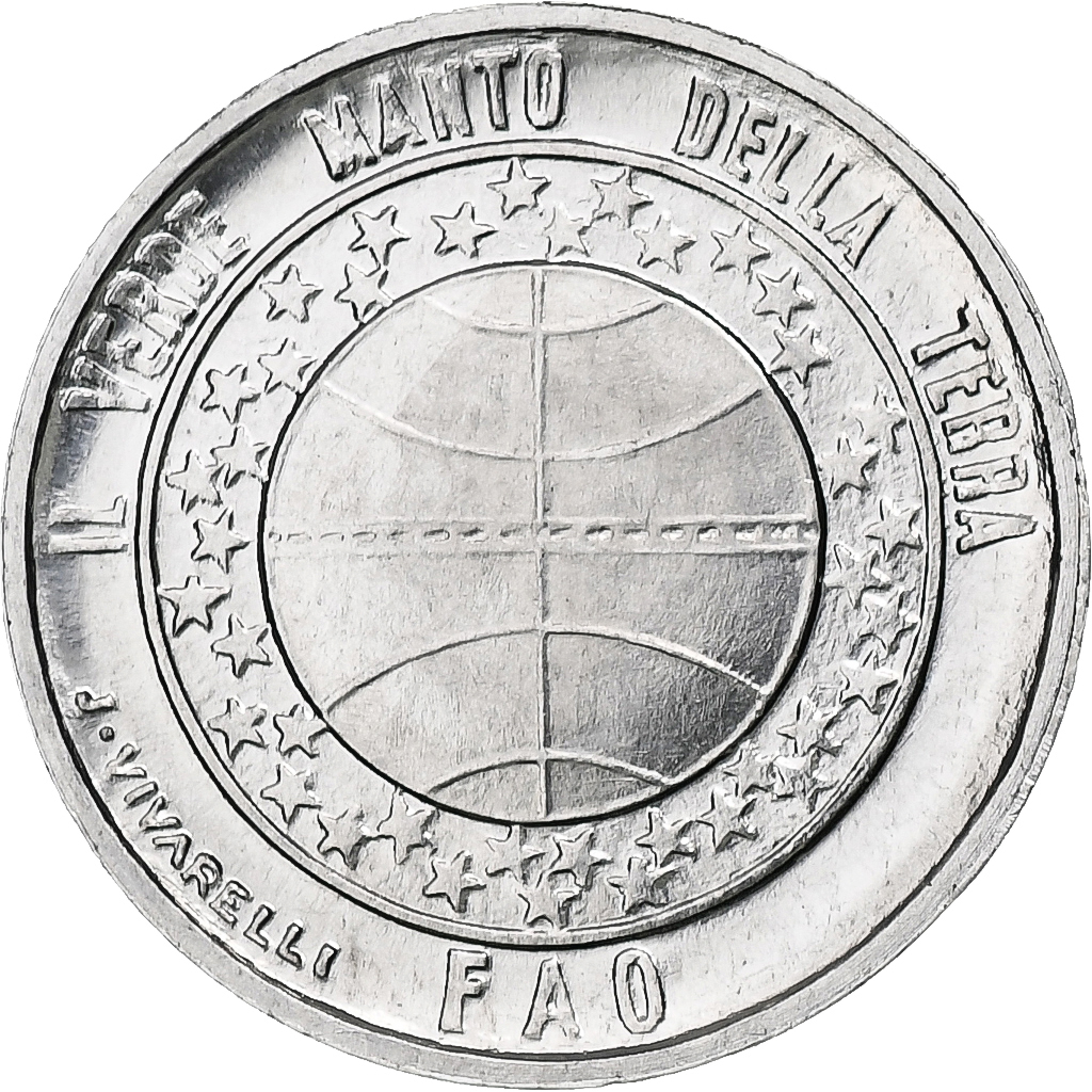 San Marino, Lira, F.A.O., 1977, Rome, BU, Aluminum, MS, KM:63