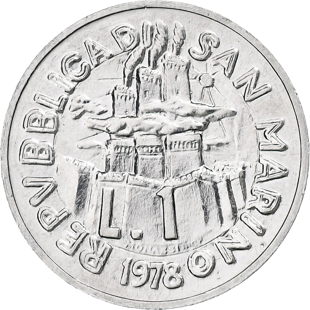 San Marino, Lira, Work Life, 1978, Rome, BU, Aluminum, MS, KM:76