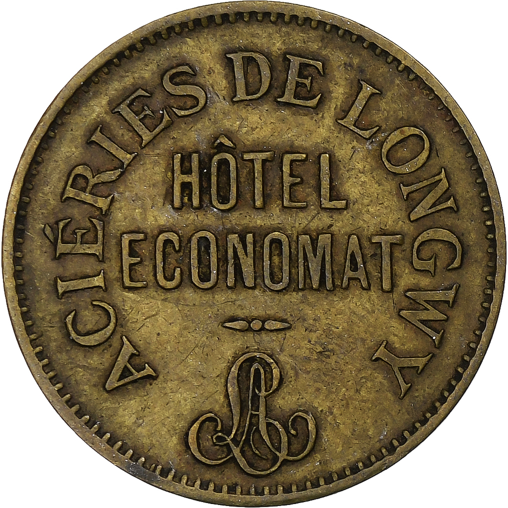 France, Aciéries de Longwy, Hôtel Economat, 50 Centimes, 1883, 