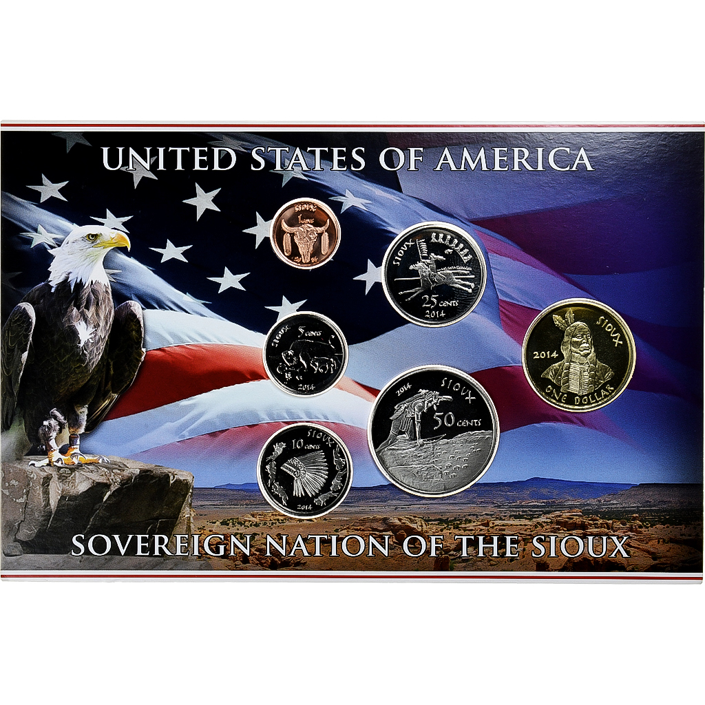 United States, Sovereign Nation of The Sioux, 1 c. to 1$, 