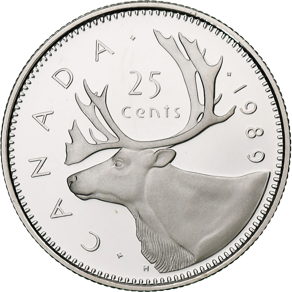 Canada, Elizabeth II, 25 Cents, 1989, Ottawa, Proof, Nickel, , KM:74