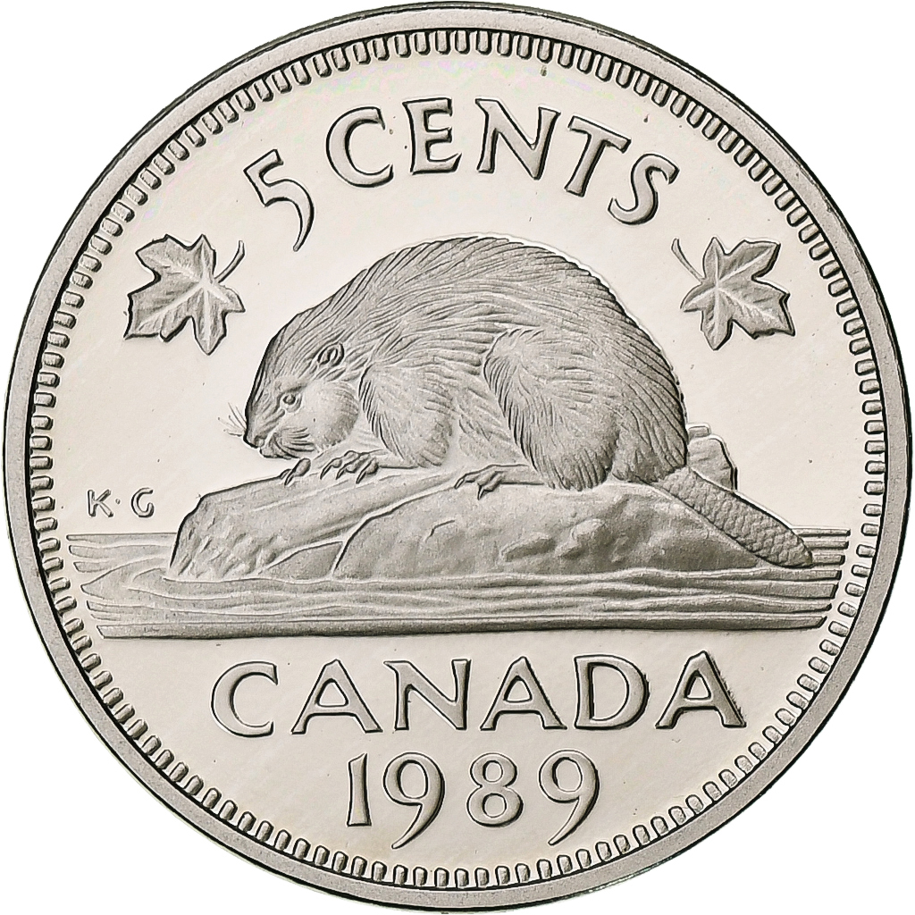 Canada, Elizabeth II, 5 Cents, 1989, Ottawa, Proof, Nickel, , KM:60.2a