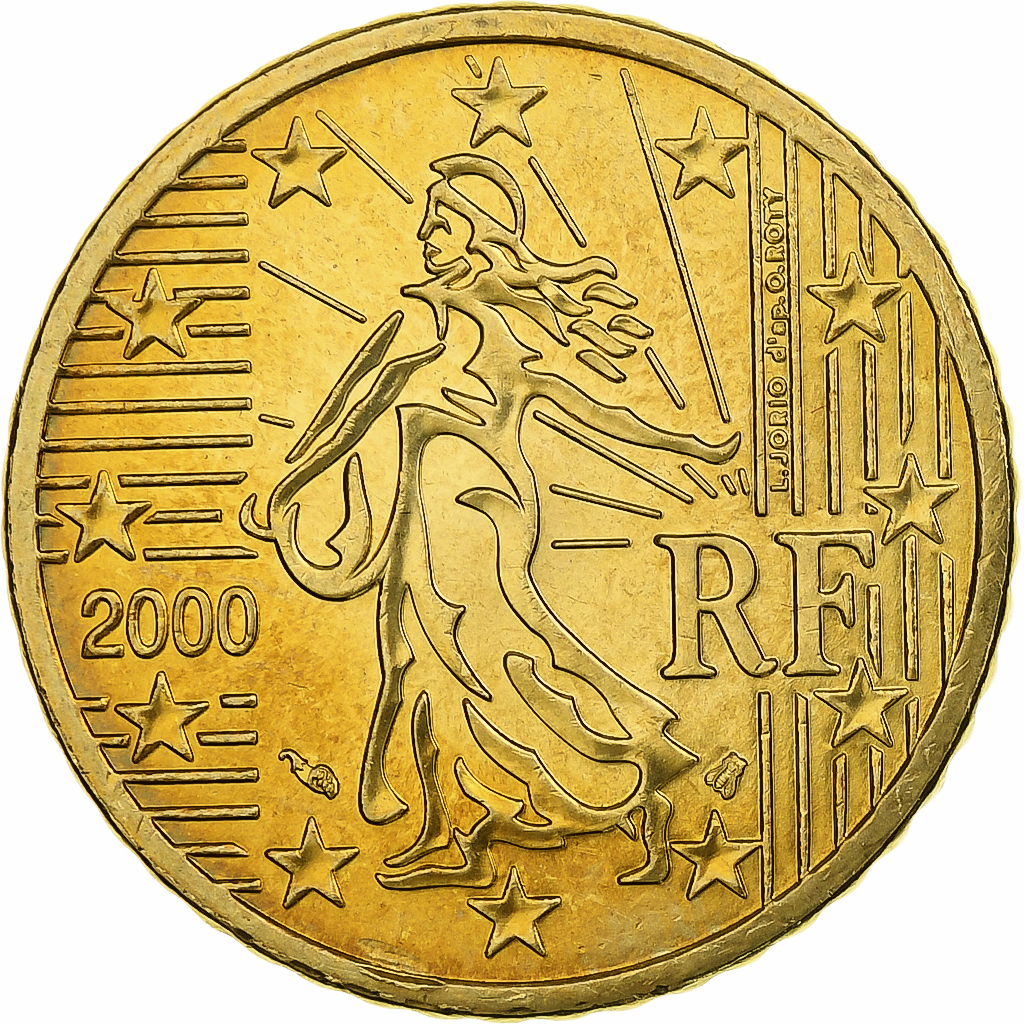 France, 50 Centimes, 2000, Pessac, Nordic gold, MS, KM:1287