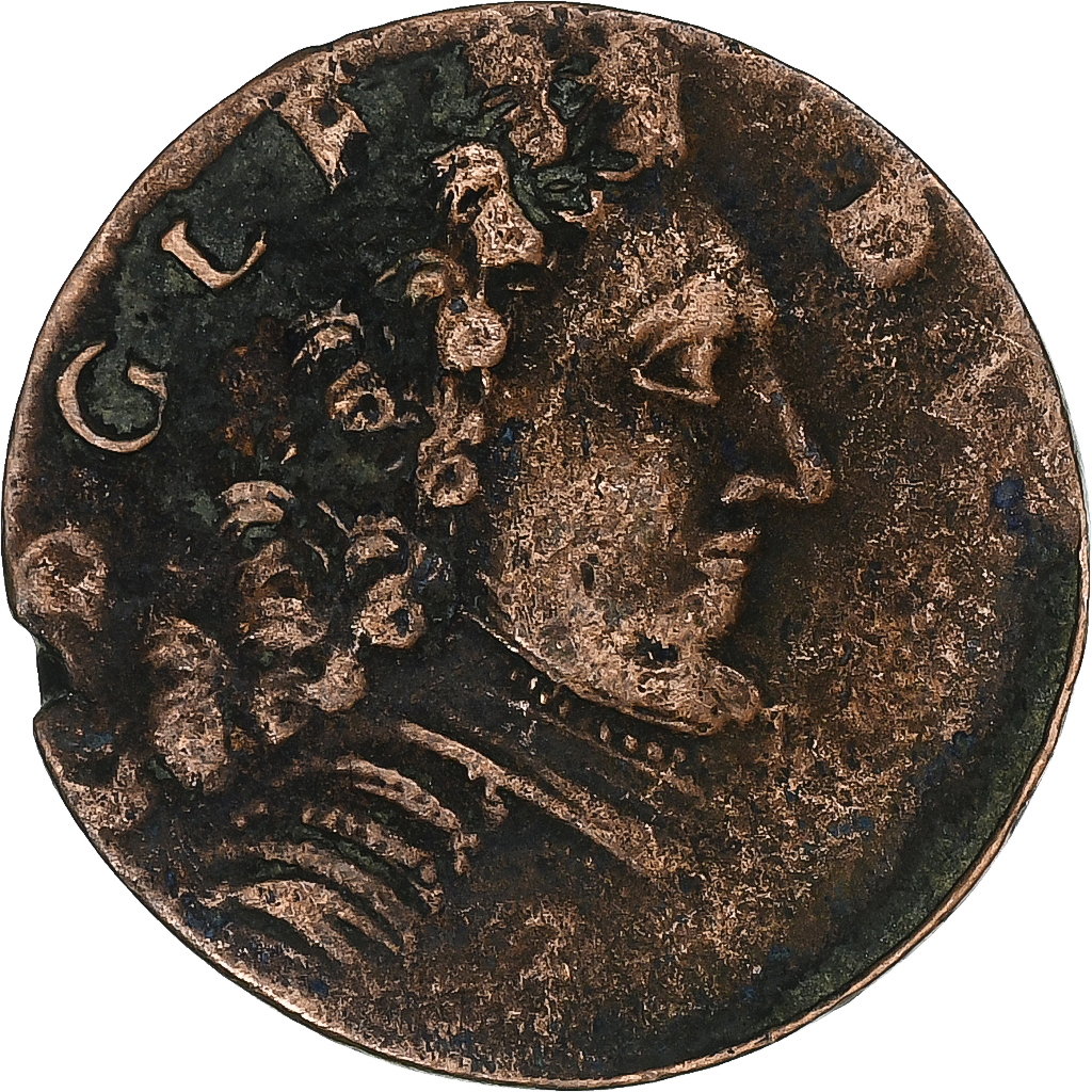 County of Montbéliard, Léopold Eberhard, Liard de Montbéliard, 1715, copper