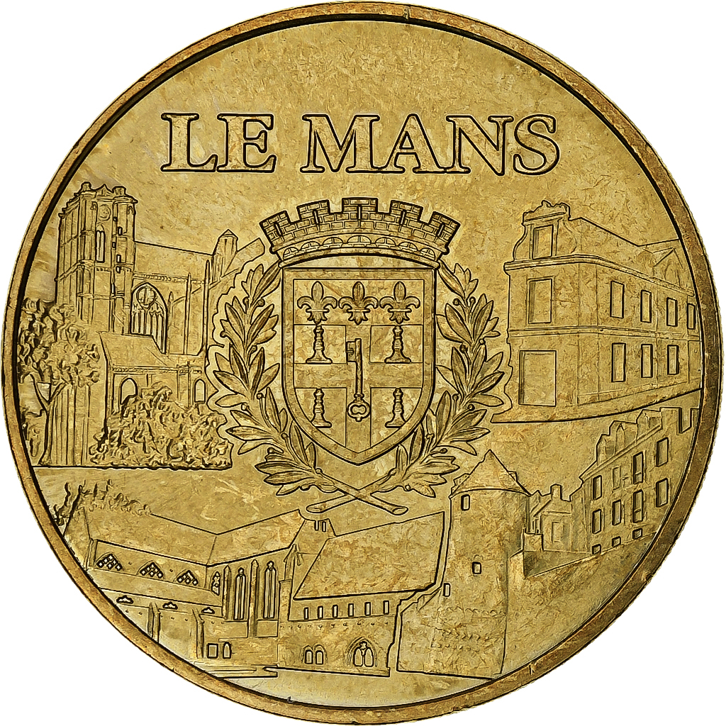 France, Tourist token, Le Mans, 2009, MDP, Nordic gold, 