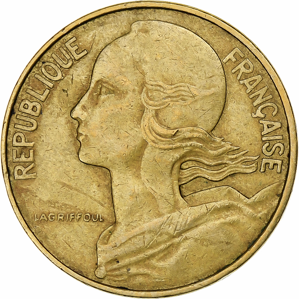 France, 10 Centimes, Marianne, 1984, Pessac, Aluminum-Bronze, 